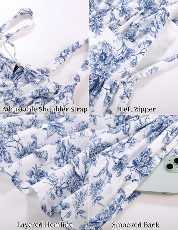 White Navy Floral