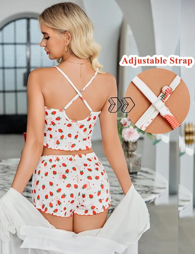 White Strawberry Print
