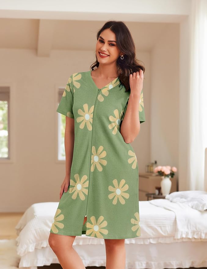 Green Floral Print