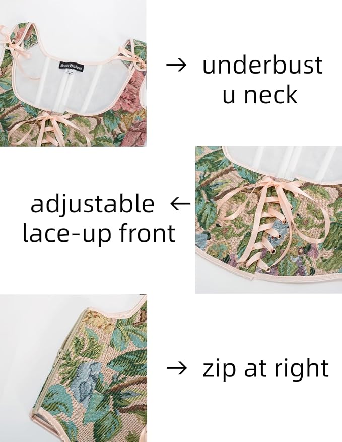 Beige Green Floral