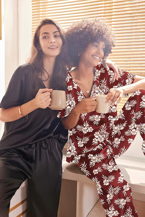 Floral Wine Red
