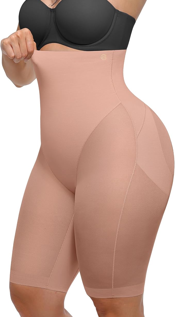 A4-light Beige-above-knee Shorts