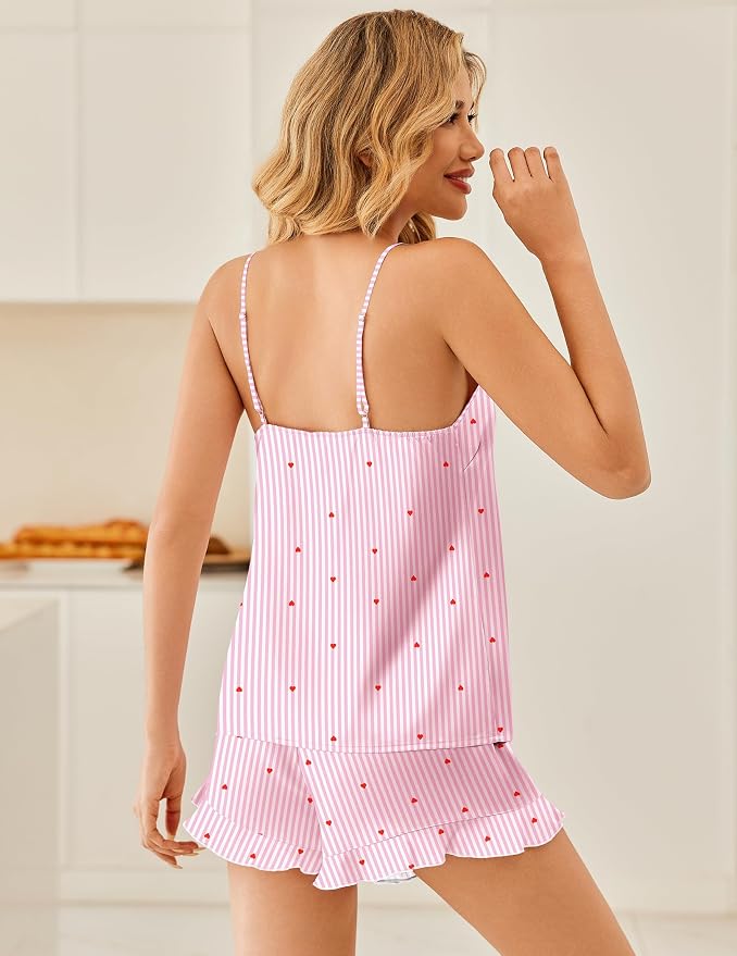 Pink Stripes Heart