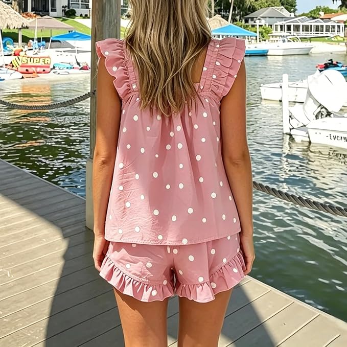 Pink and White Polka Dot