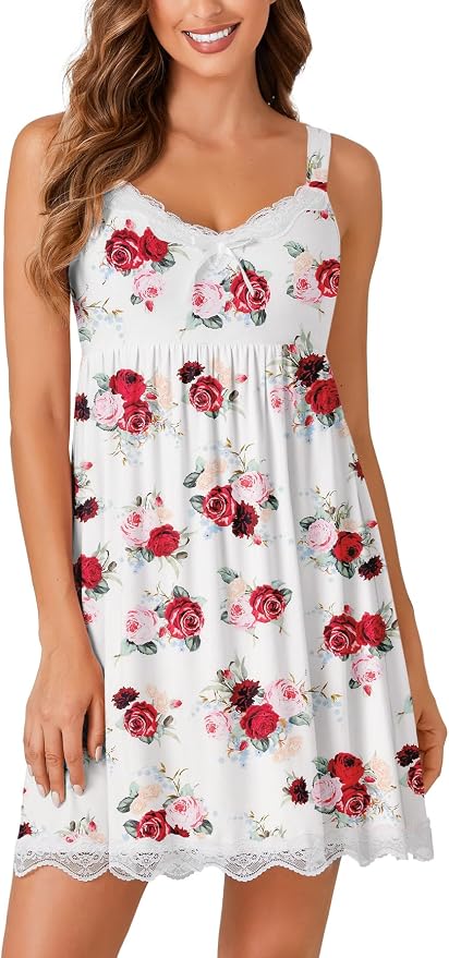 White-red Rose Print