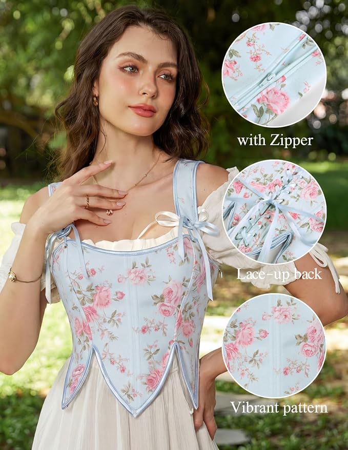 Blue Pink Floral