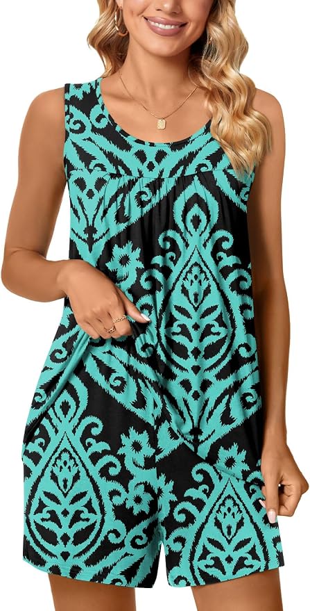 Floral Blue Green