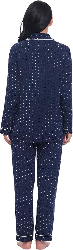 Long-navy Polka Dot