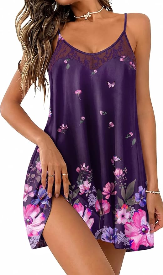 Floral Purple Black