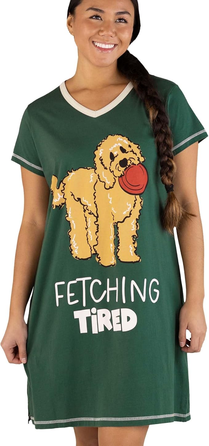 Dark Green Fetching Tired Nightshirt