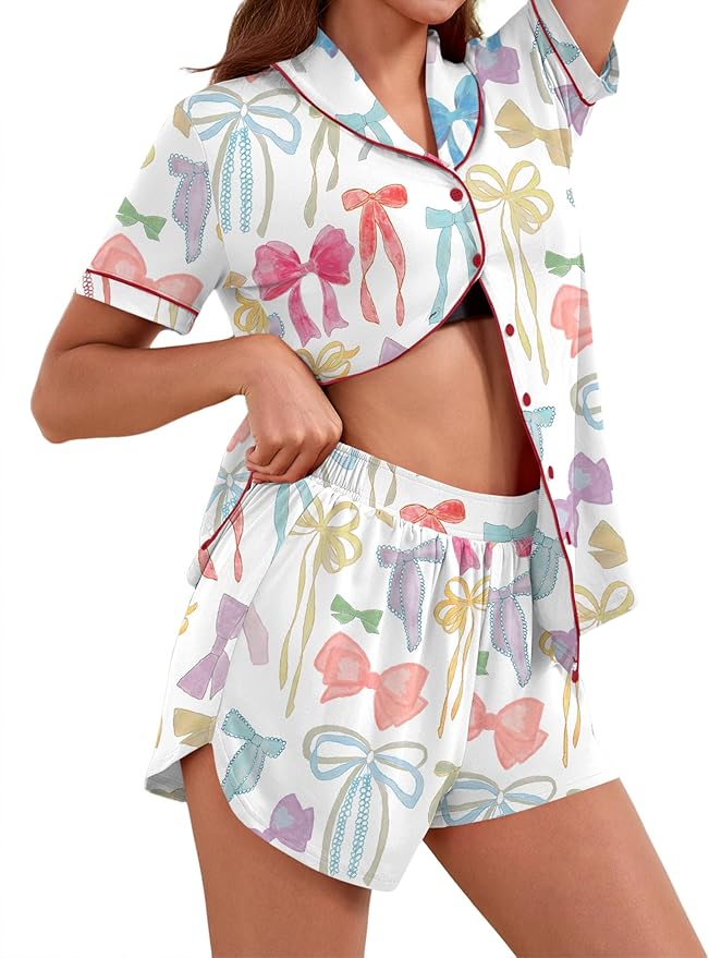White Bow Print