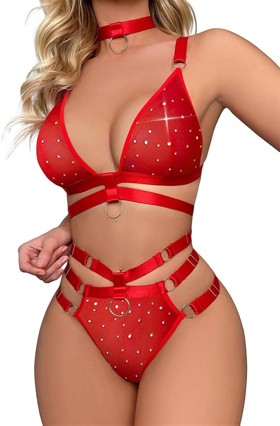 Mesh Red Sequin
