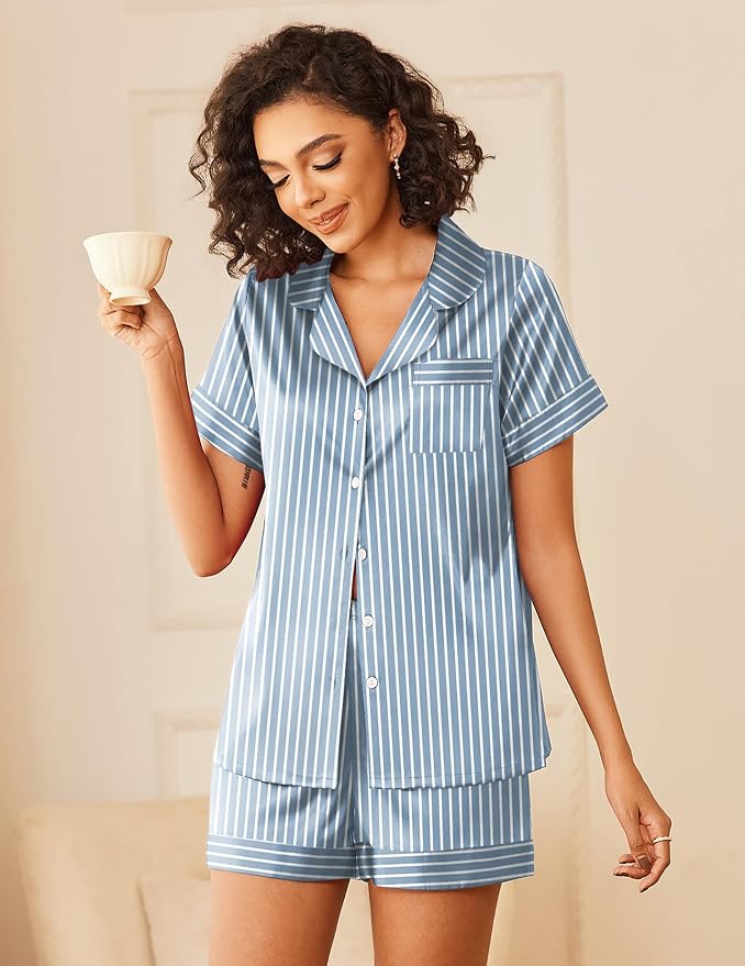 Grey Blue Striped