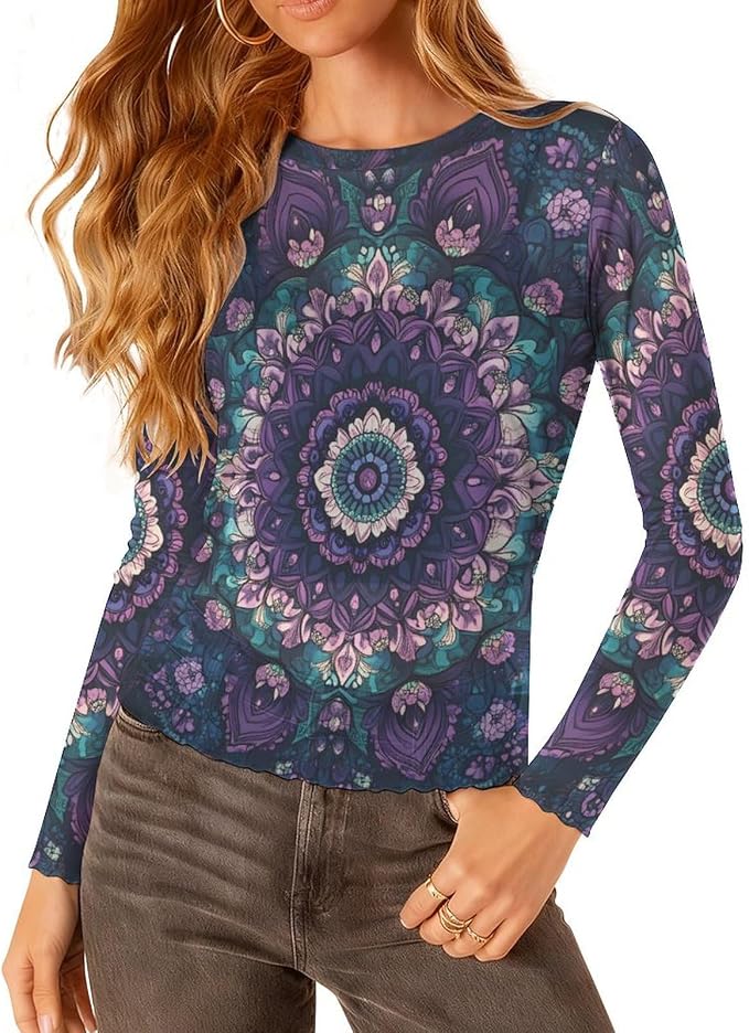 Purple Boho Print