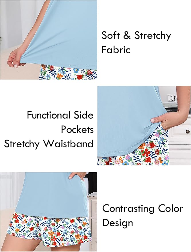 Orange Blue Floral Bloom