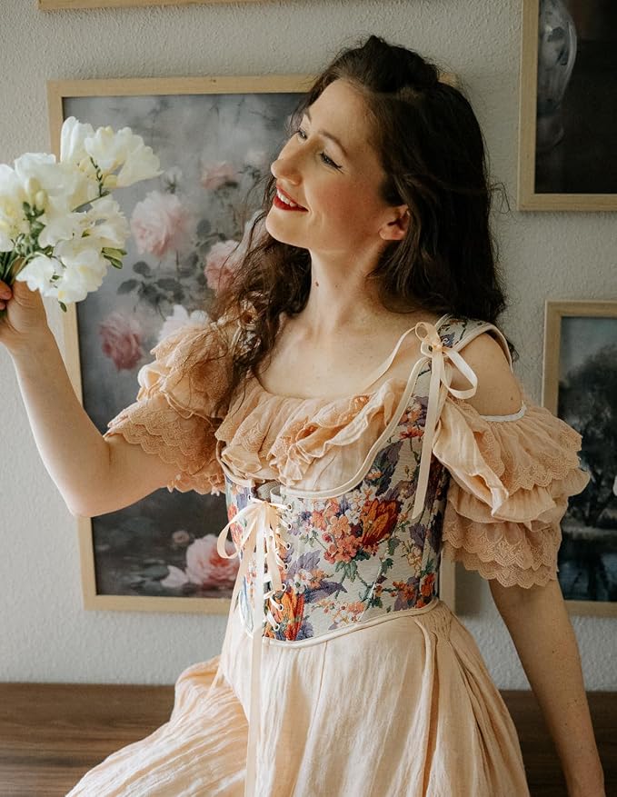 Beige Purple Floral