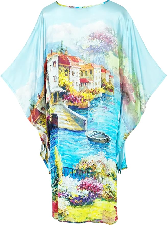Boat Flowing Water Light Blue