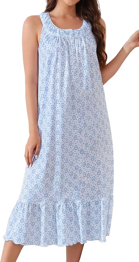 100% Cotton White Background, Blue Size Dots