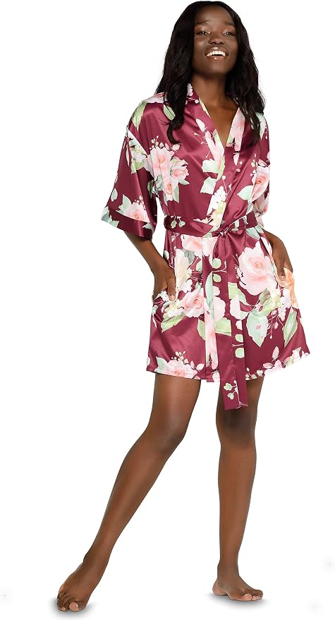 Floral Wine Red