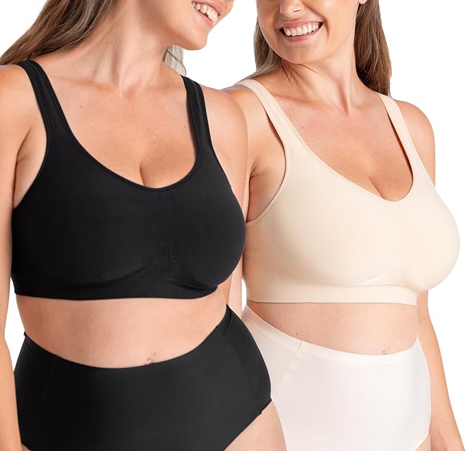 Black/Nude 2 Pack, Adjustable Straps