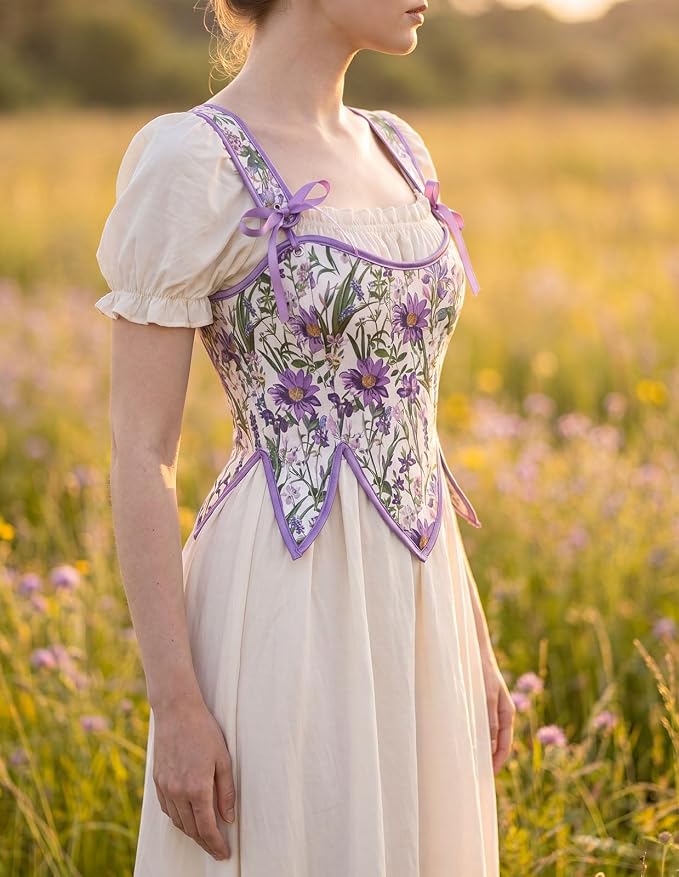 White Purple Floral