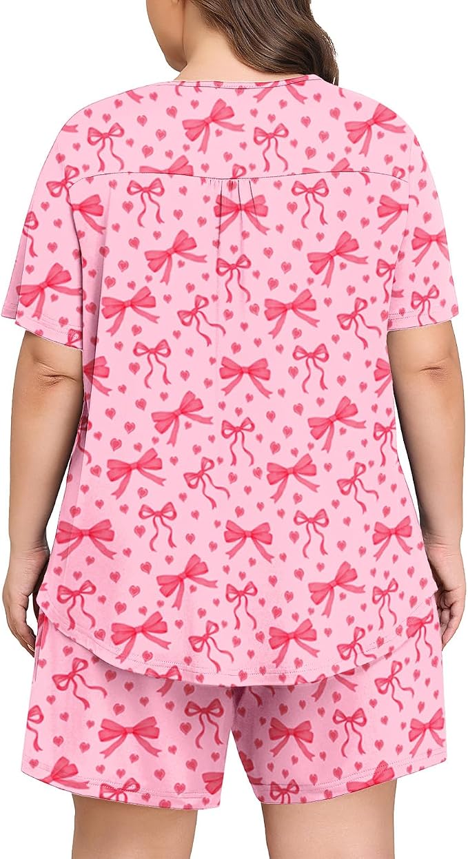 Pink Heart Bow