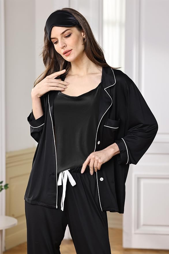 Black With White Color Piping