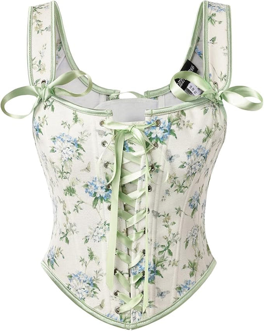 Apricot Green Floral