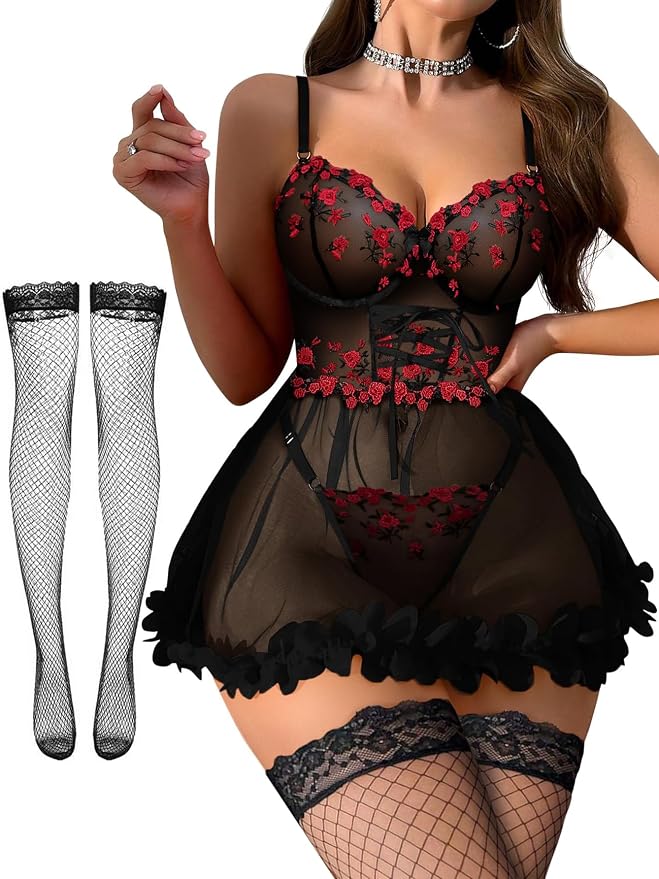 Flower Red Black