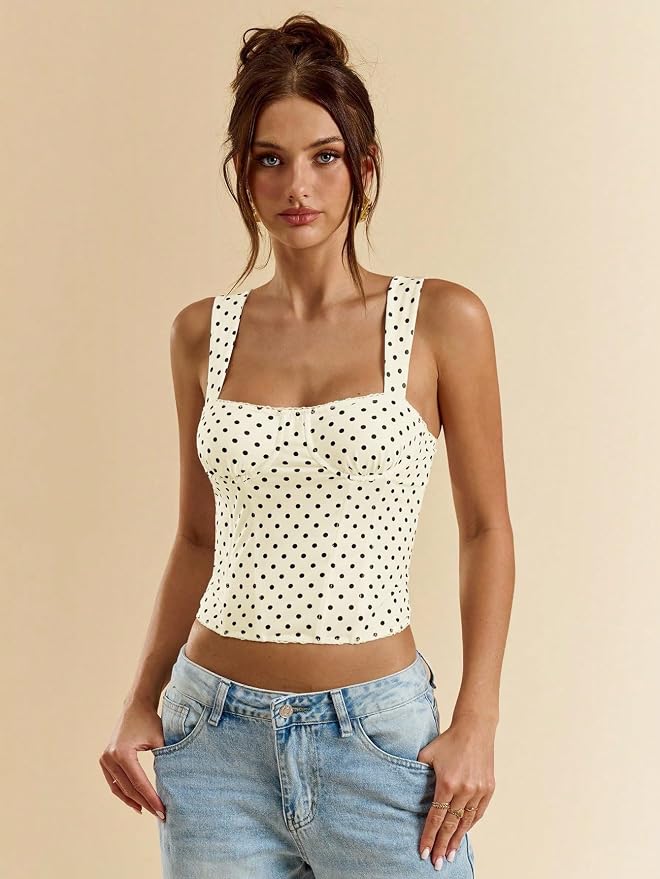 Apricot Polka Dots Print