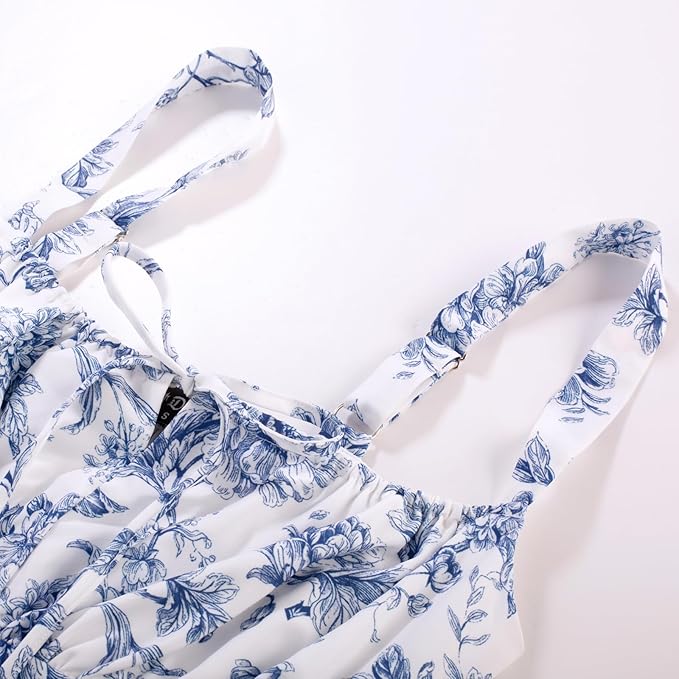 White Navy Floral
