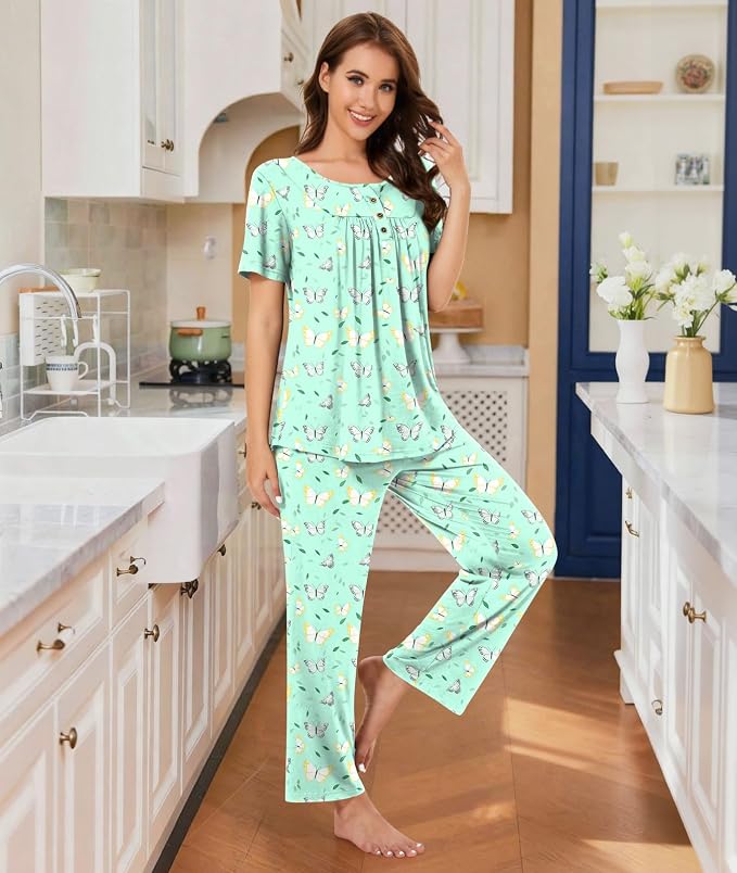 Short Colorful Butterfly-green