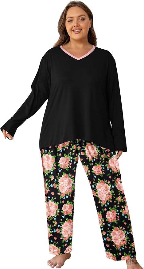 Pink/Black Flowers