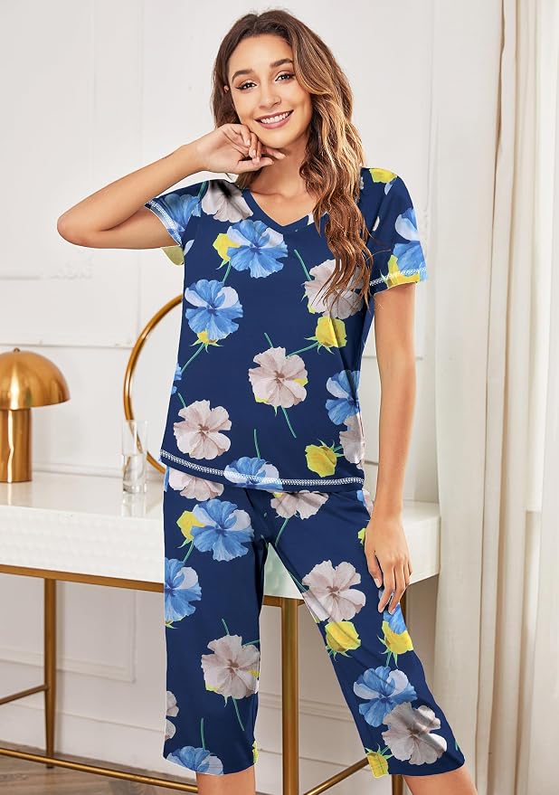 Blue Khaki Flowers