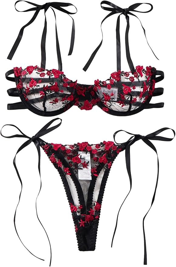 Red Flower Black