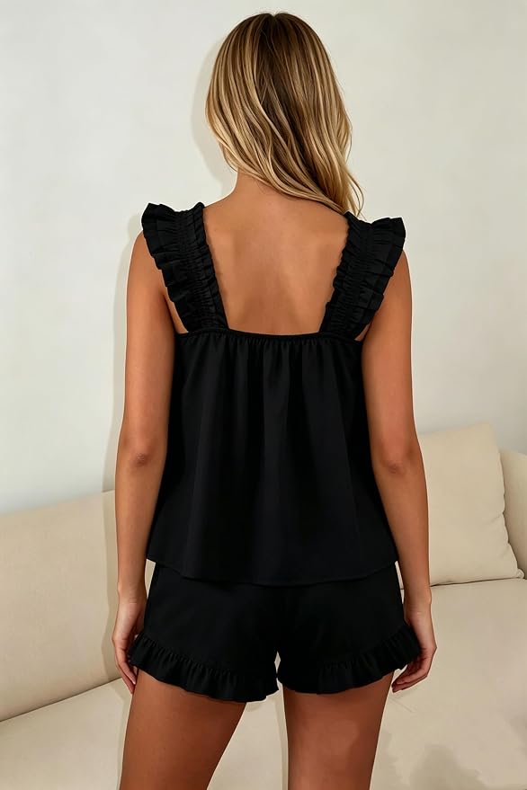 H-ruffle Black