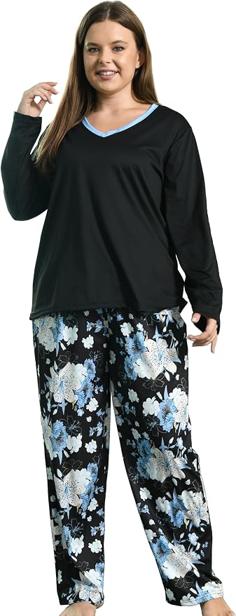 Black/Blue Flowers