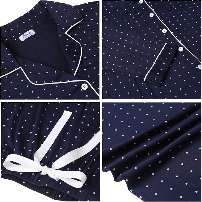 Long-navy Polka Dot