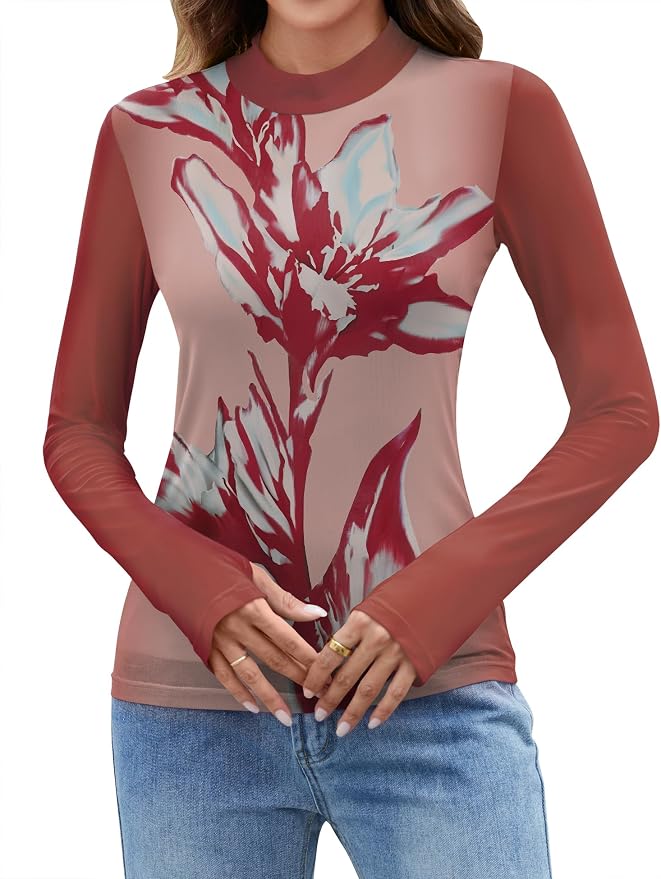 Wine Red Floral