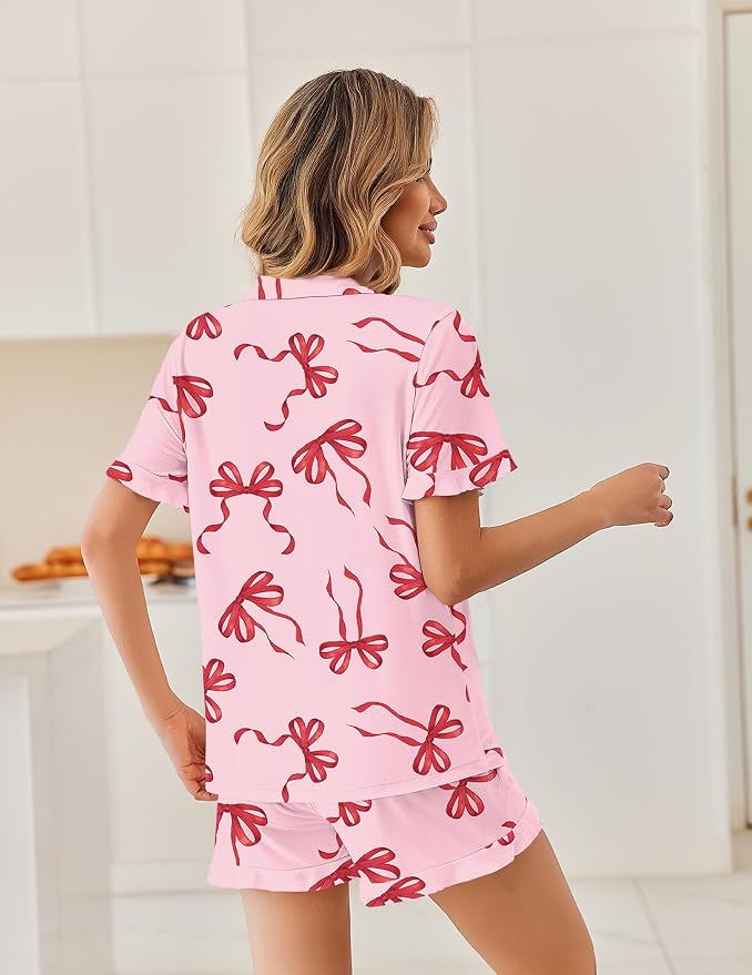 Pink With Red Bow