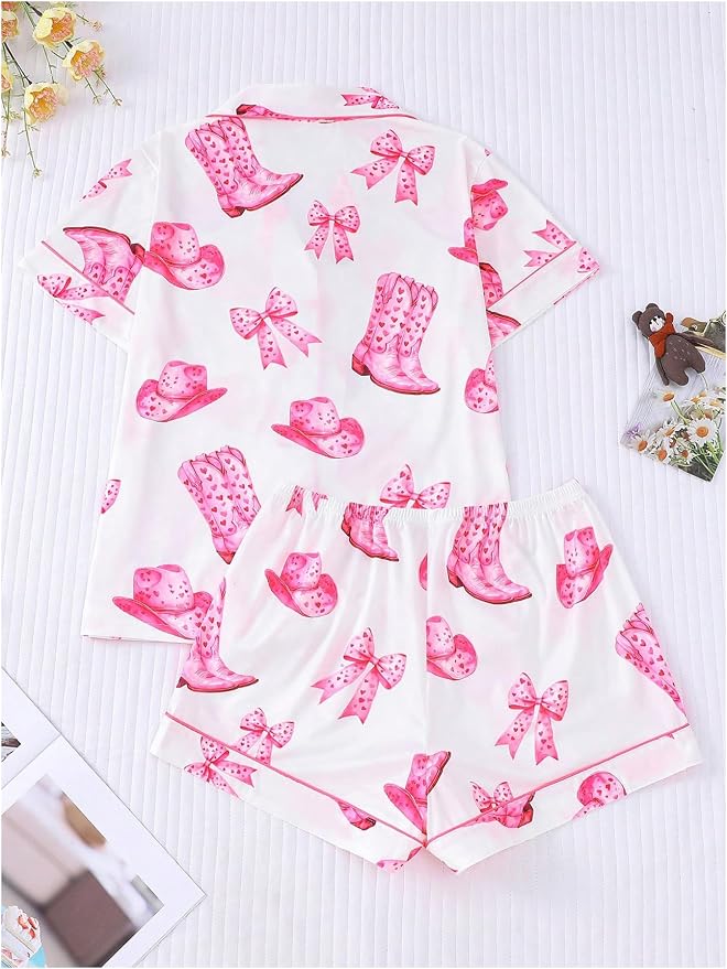 Pink White Printed
