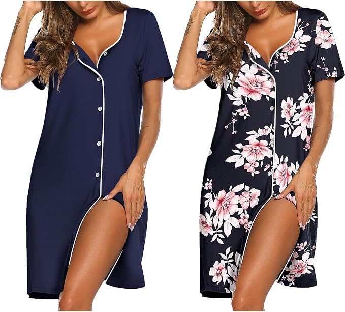 Navy/Black Floral