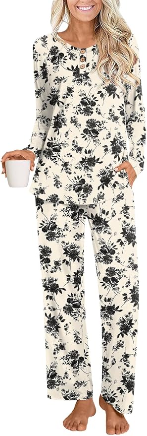 Beige/Black Floral