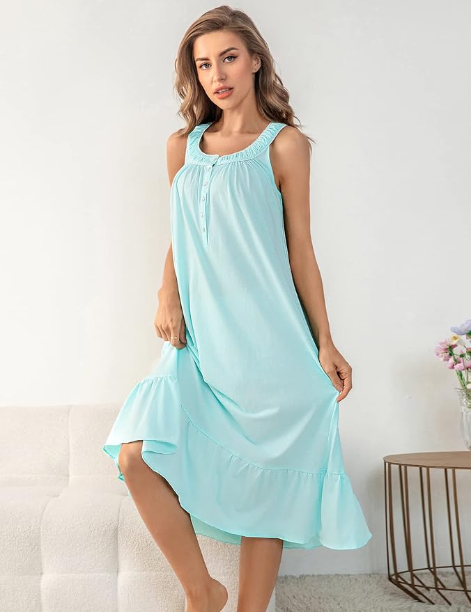 100% Cotton Aqua Green