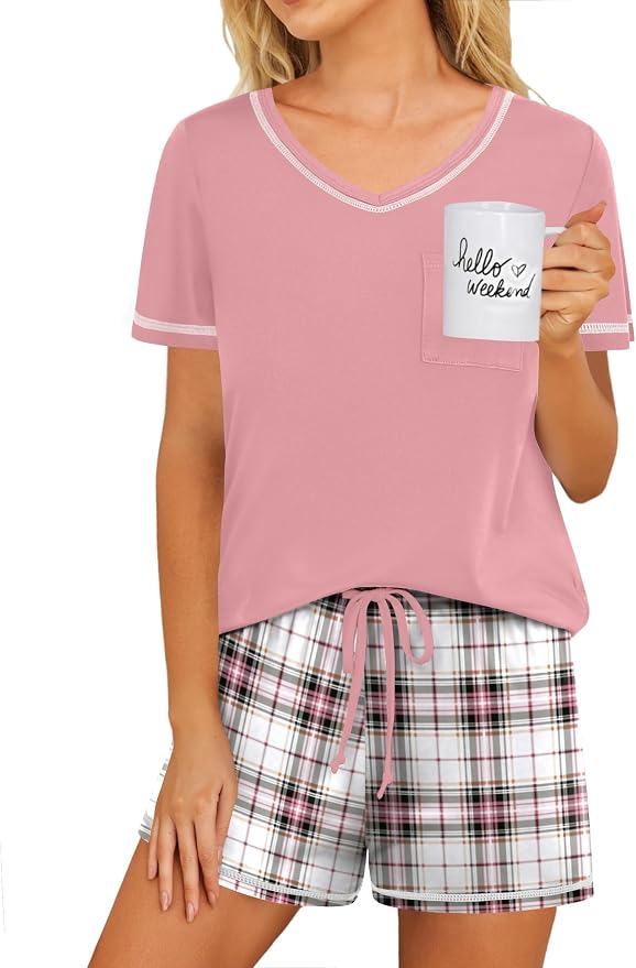 Pink and White Plaid