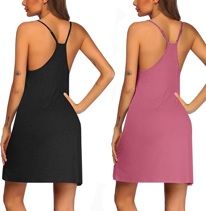 2 Pack Black & Peach Red
