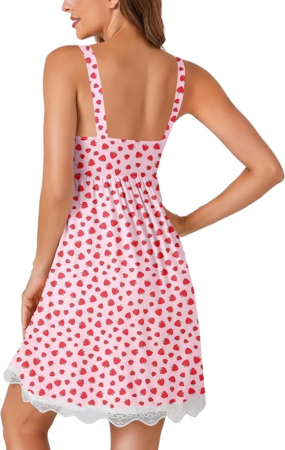 Pink Strawberry Print