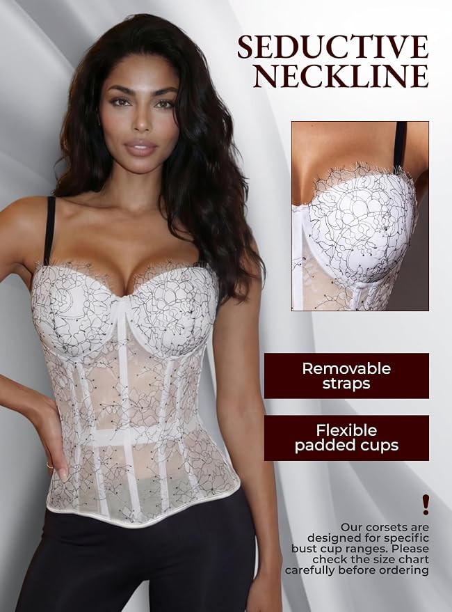 White Lace Flowers - Measure Your Body & Use the Size Chart!