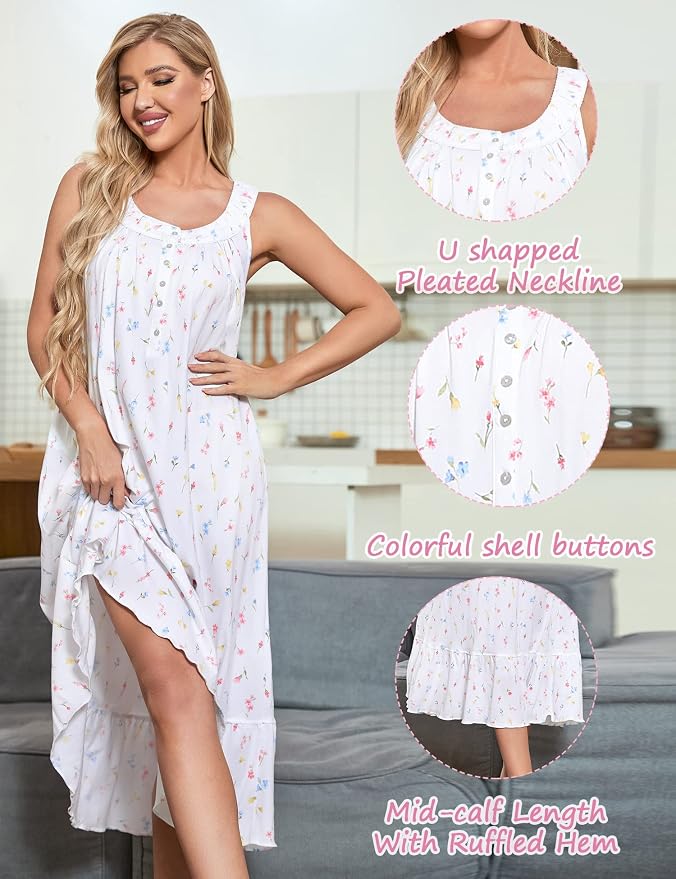 100% Cotton Print White