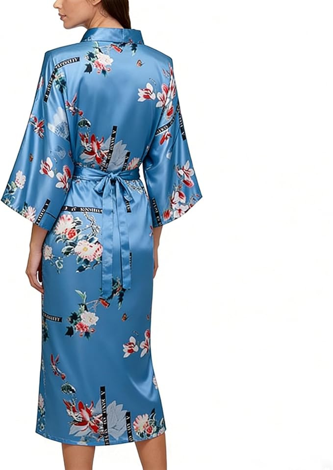 Blue Red Floral